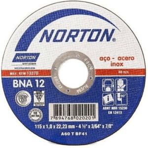 Disco de corte de 4-1/2 x 0.045 X 7/8 P/INOX NORTON