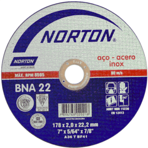 Disco de corte de 7" X 5/64 NORTON