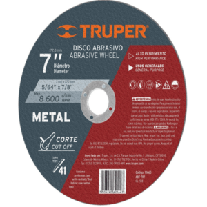 Disco de corte de 7 X 5/64 TRUPER