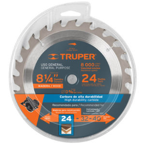 Disco sierra de 8 X 1/4  TRUPER